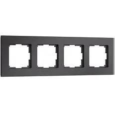 Изображение Рамка на 4 поста Senso (черный, стекло soft-touch) W0043108